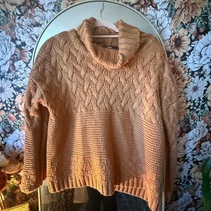 Lulu's Warm Cowl Neck Sweater - Brown